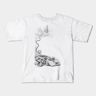 Snake on a book - surreal scenery Kids T-Shirt